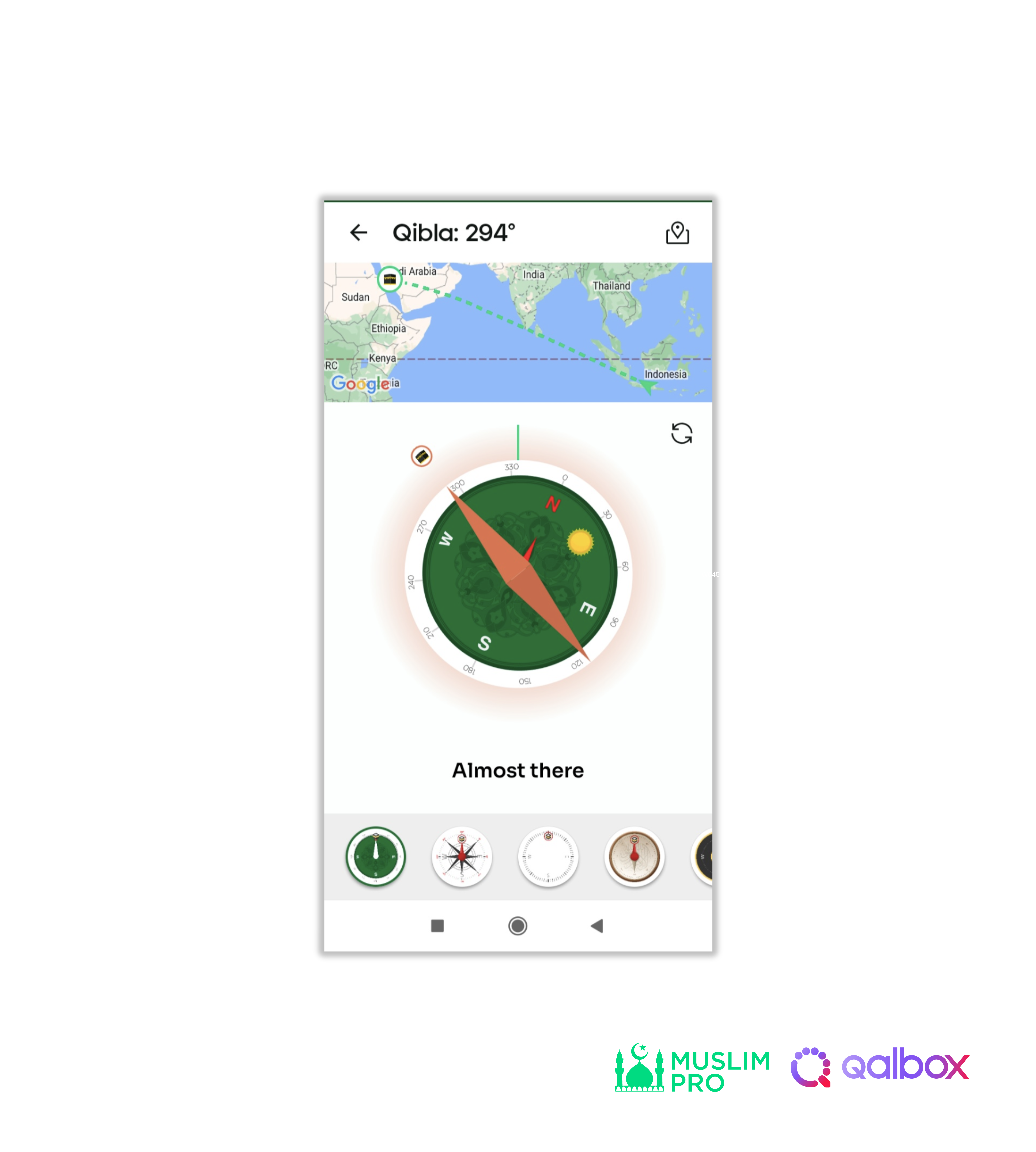 The direction indicated by the Qibla compass is wrong – Muslim Pro & Qalbox  - Help Center