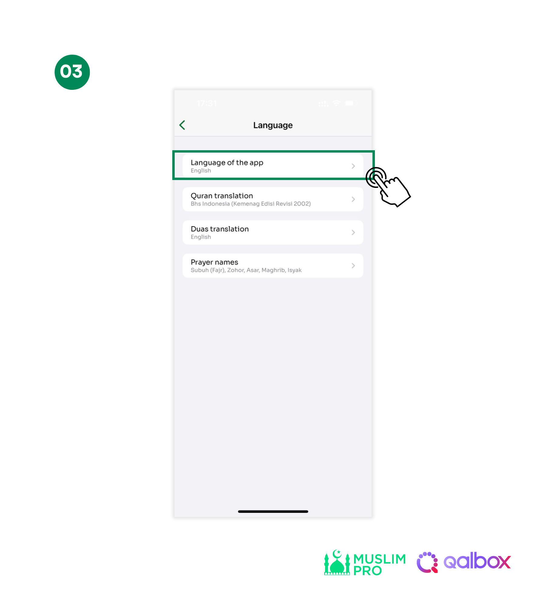 How to Change Language settings in App? Muslim Pro & Qalbox Help Center