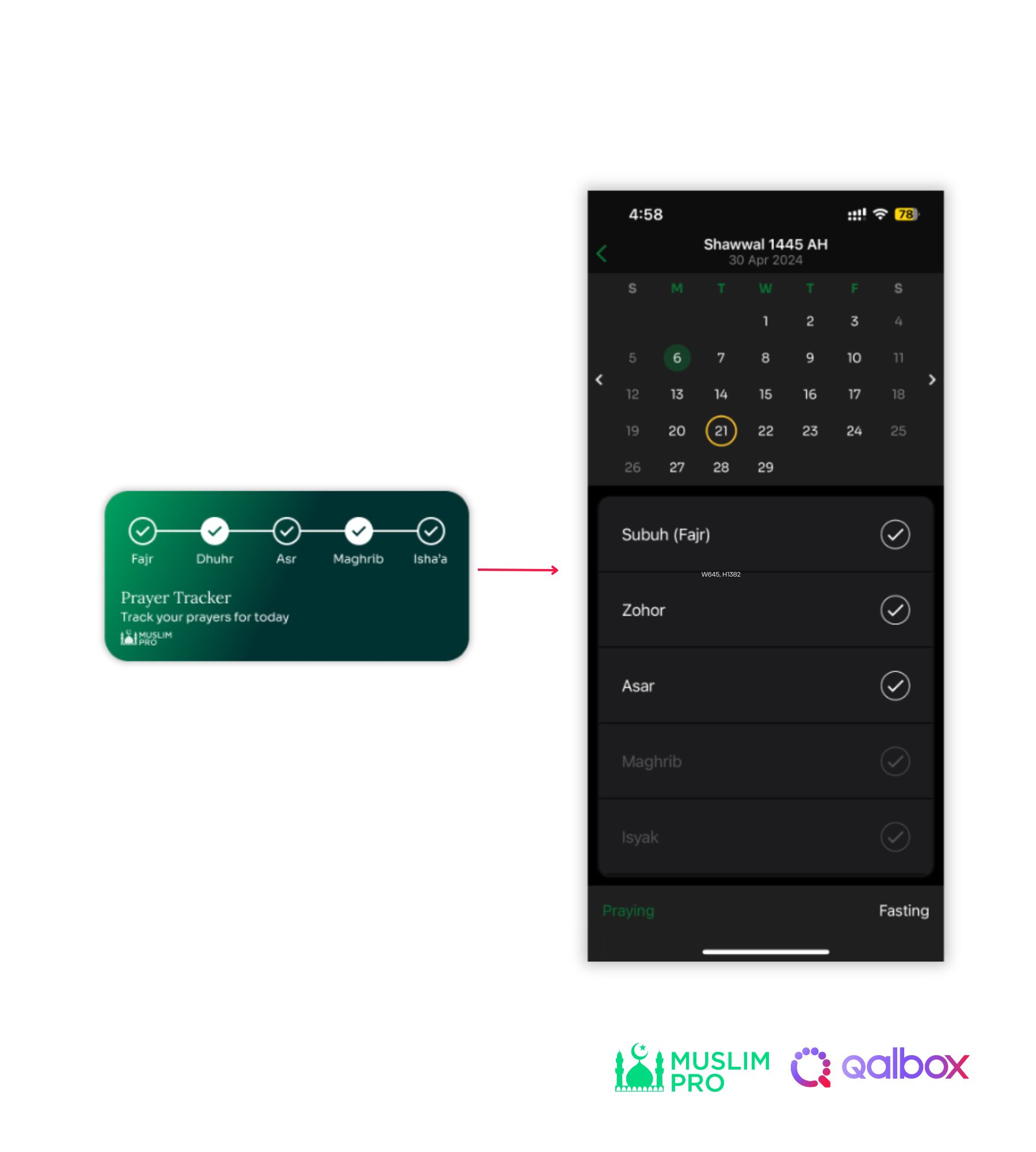 Homescreen Updated Widget - iOS – Muslim Pro & Qalbox - Help Center