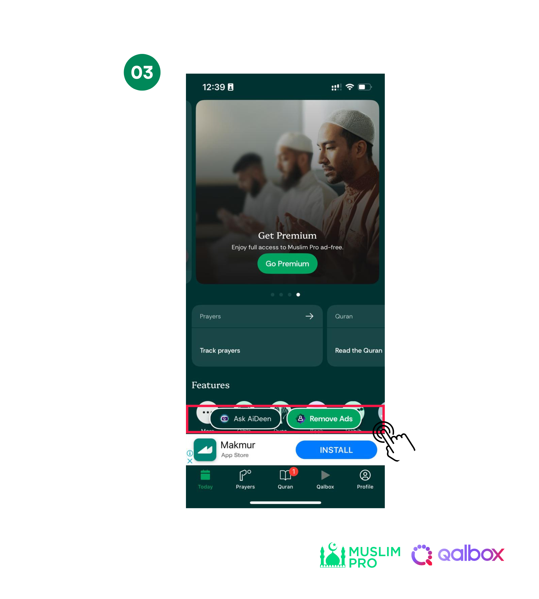 I’m already logged in to Muslim Pro app, how do I upgrade my account to Premium to have full access to Qalbox.png