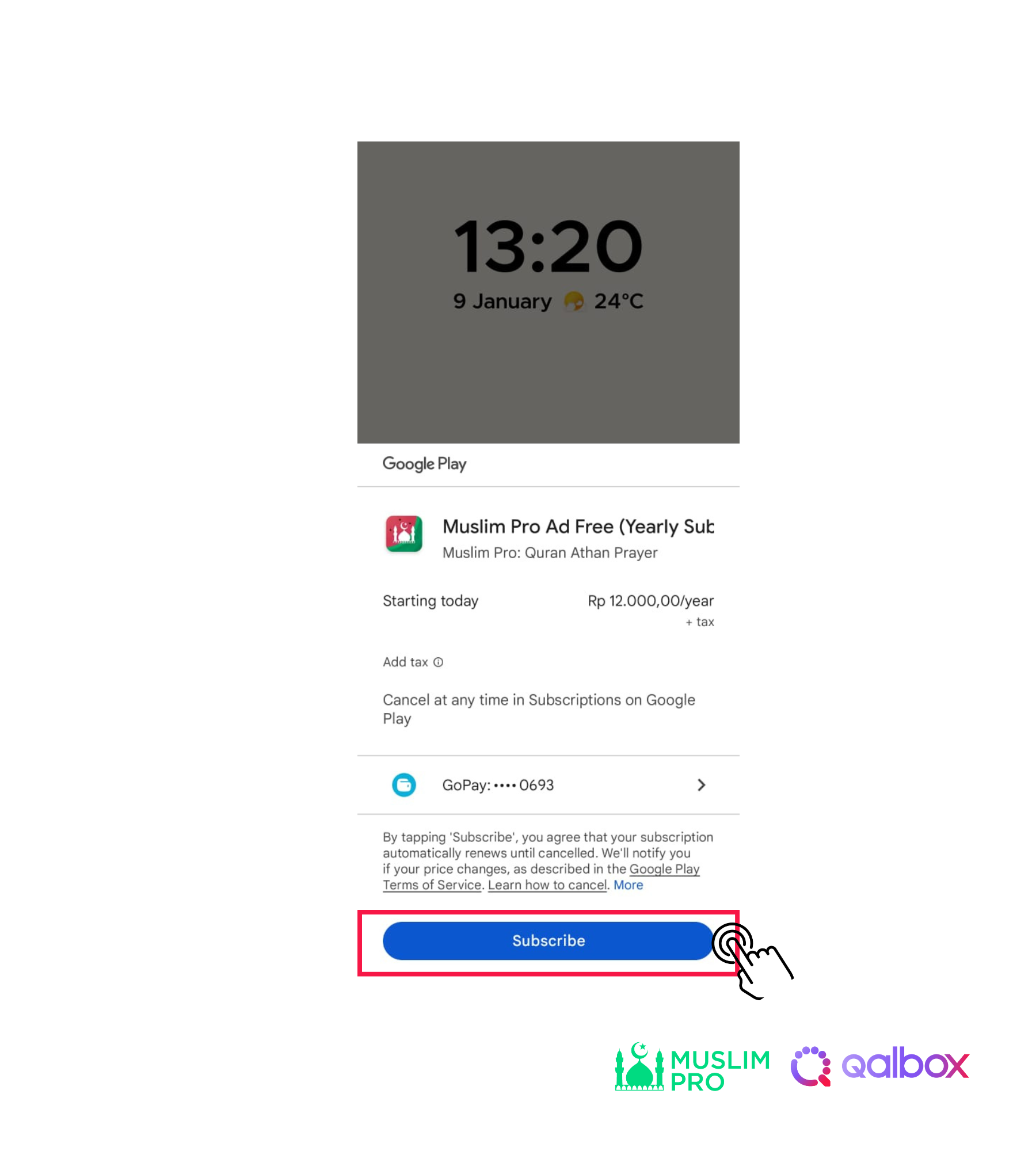 I’m already logged in to Muslim Pro app, how do I upgrade my account to Premium to have full access to Qalbox (2).png