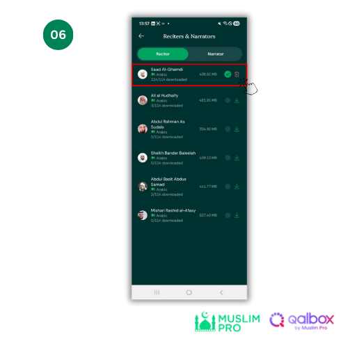 I have downloaded the recitations but nothing happens when I try to play them (Android only) (2).png